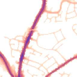 Daytime road noise heatmap for CO4 0DE