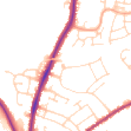 Daytime road noise heatmap for CO4 0DF