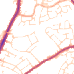 Daytime road noise heatmap for CO4 0DJ