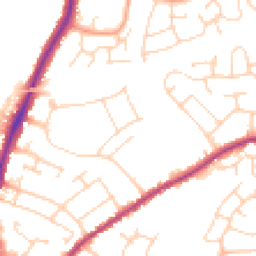 Daytime road noise heatmap for CO4 0DP