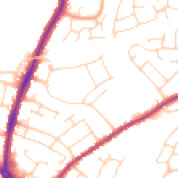 Daytime road noise heatmap for CO4 0DS