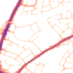 Daytime road noise heatmap for CO4 0DU