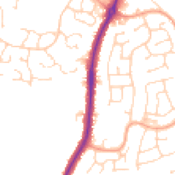 Daytime road noise heatmap for CO4 0ET
