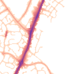 Daytime road noise heatmap for CO4 0HY