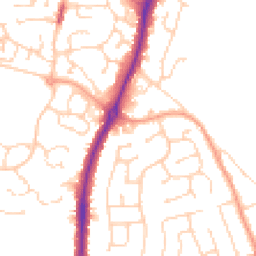 Daytime road noise heatmap for CO4 0JP