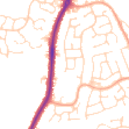 Daytime road noise heatmap for CO4 0NT