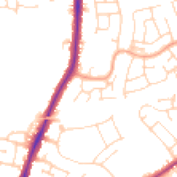 Daytime road noise heatmap for CO4 0QF