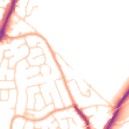 Daytime road noise heatmap for CO4 0YP
