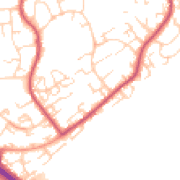 Daytime road noise heatmap for CO4 3TA