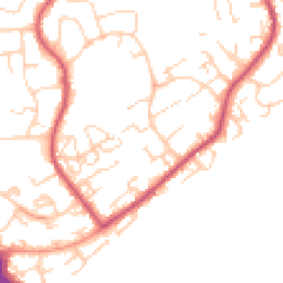 Daytime road noise heatmap for CO4 3TG