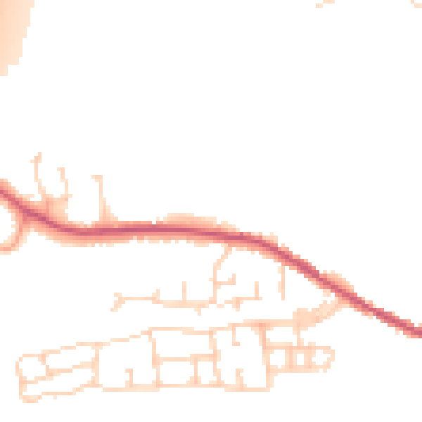 Daytime road noise heatmap for CO4 5AU