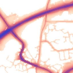 Daytime road noise heatmap for CO4 5FB