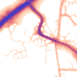 Daytime road noise heatmap for CO4 6AD