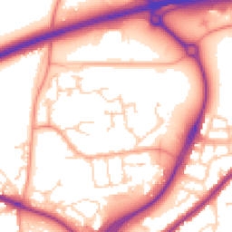 Daytime road noise heatmap for CO4 6BD