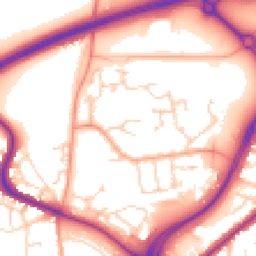 Daytime road noise heatmap for CO4 6BG
