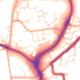 Daytime road noise heatmap for CO4 6BZ