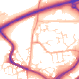 Daytime road noise heatmap for CO4 6DD