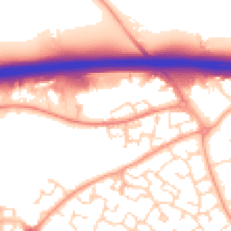 Daytime road noise heatmap for CO4 6DU
