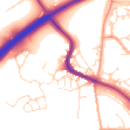 Daytime road noise heatmap for CO4 6ED