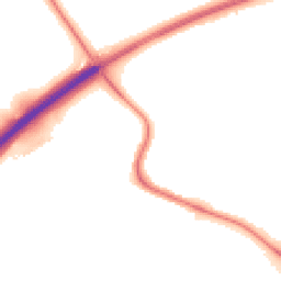 Night-time road noise heatmap for CO4 6EF