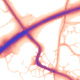 Daytime road noise heatmap for CO4 6FB