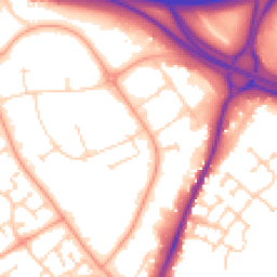 Daytime road noise heatmap for CO4 9AA