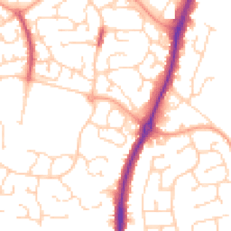 Daytime road noise heatmap for CO4 9BD