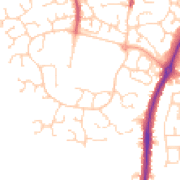 Daytime road noise heatmap for CO4 9GD