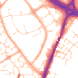 Daytime road noise heatmap for CO4 9HY