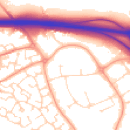 Daytime road noise heatmap for CO4 9QL