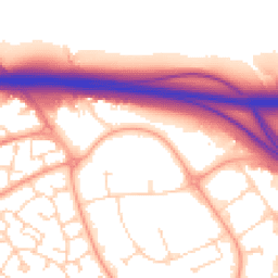 Daytime road noise heatmap for CO4 9QQ