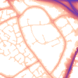 Daytime road noise heatmap for CO4 9QX