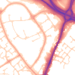 Daytime road noise heatmap for CO4 9QY