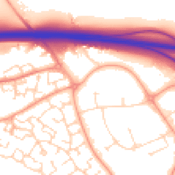 Daytime road noise heatmap for CO4 9RA