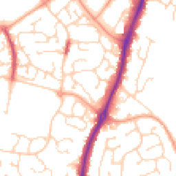 Daytime road noise heatmap for CO4 9RD