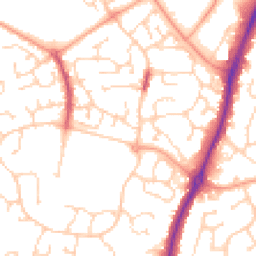 Daytime road noise heatmap for CO4 9RN