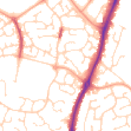 Daytime road noise heatmap for CO4 9RT