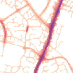 Daytime road noise heatmap for CO4 9RZ