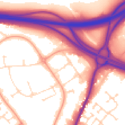 Daytime road noise heatmap for CO4 9TZ