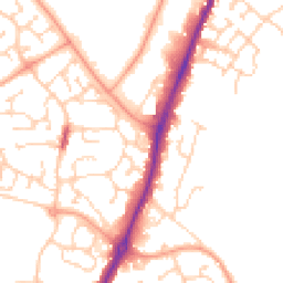 Daytime road noise heatmap for CO4 9WG