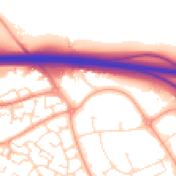 Daytime road noise heatmap for CO4 9YQ