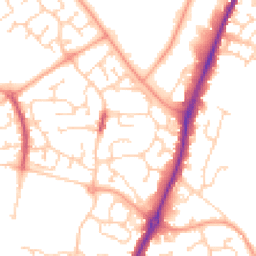 Daytime road noise heatmap for CO4 9YU