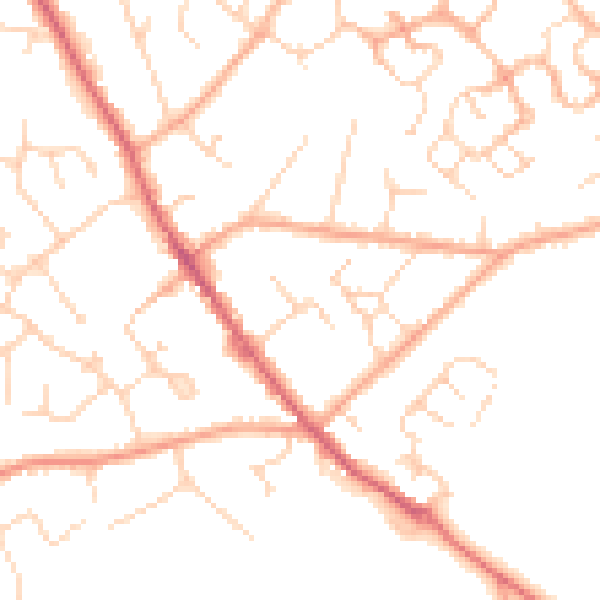 Daytime road noise heatmap for CO5 0AA