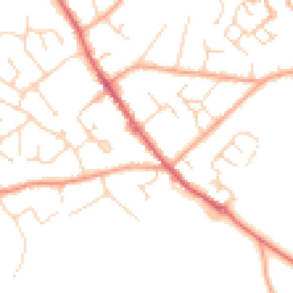 Daytime road noise heatmap for CO5 0AB