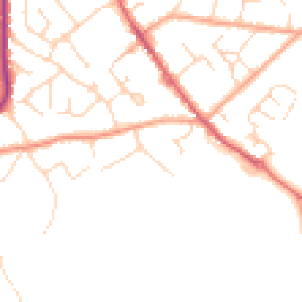 Daytime road noise heatmap for CO5 0AE