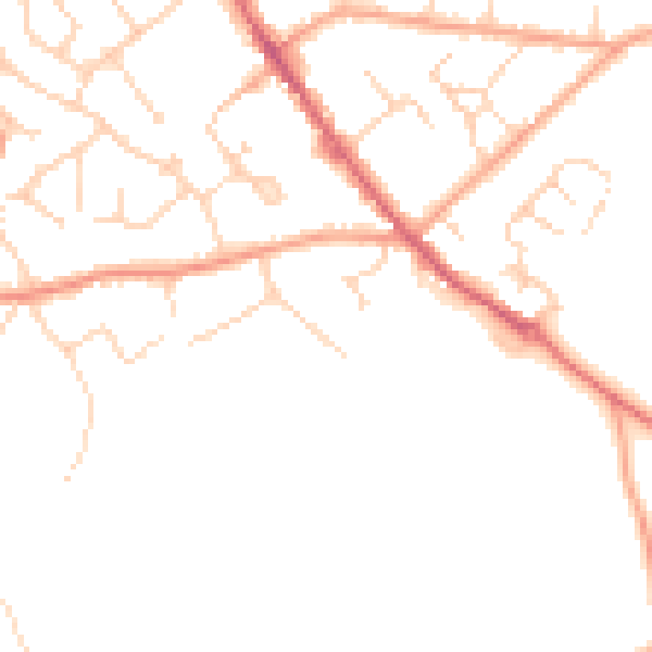 Daytime road noise heatmap for CO5 0AG