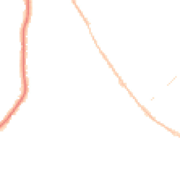 Night-time road noise heatmap for CO5 0AN