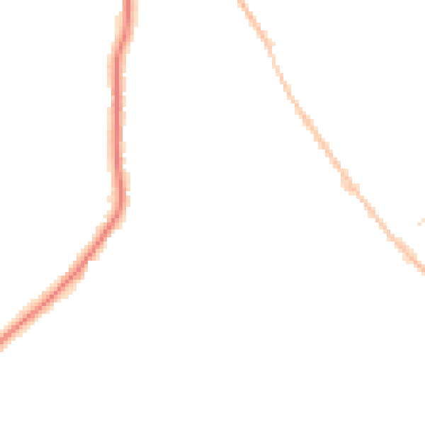 Night-time road noise heatmap for CO5 0AT