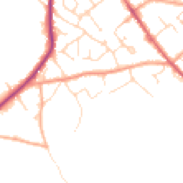 Daytime road noise heatmap for CO5 0BU