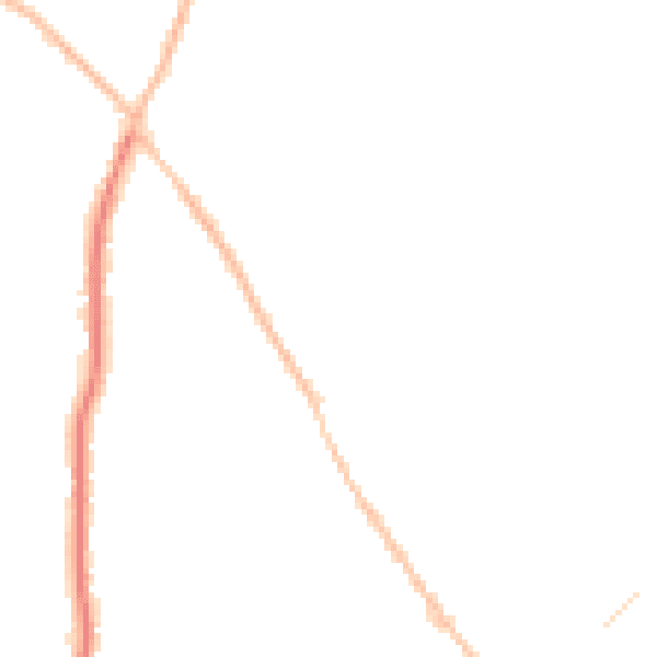 Night-time road noise heatmap for CO5 0DA